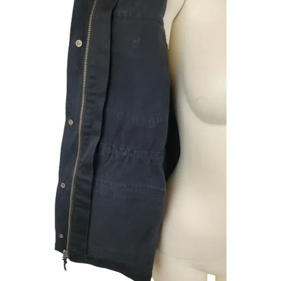 Aritzia Talula Yerwood Utility Vest Flap Pockets Drawstring Waist Epaulet - Picture 6 of 12